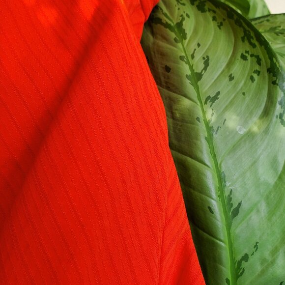 Uniqlo tangerine jaquard striped skirt with pockets - Picture 4 of 7